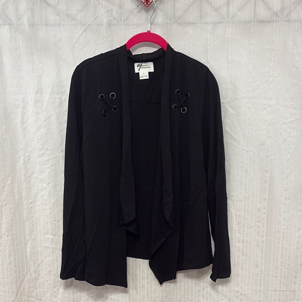 Andrea Jovine Black Draped Cardigan